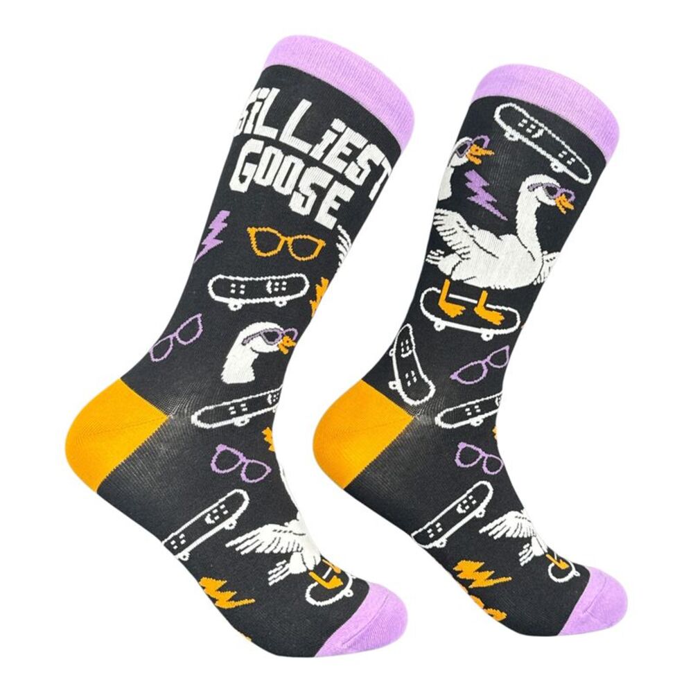 Silliest Goose Socks Funny Sarcastic Footwear For Ladies